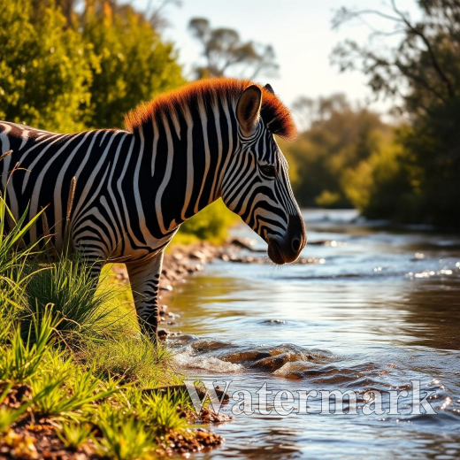 zibra eating green brooks